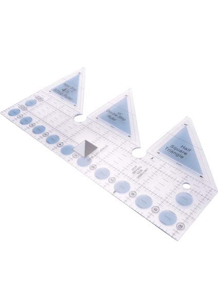 Yaratıcı Cetvel Izgaraları 45 Derece Çift Şerit Cetvel Kaymaz Çeyrek Kare Üç Köşeli Kesme Kılavuzu (10 Inç) (Yurt Dışından)