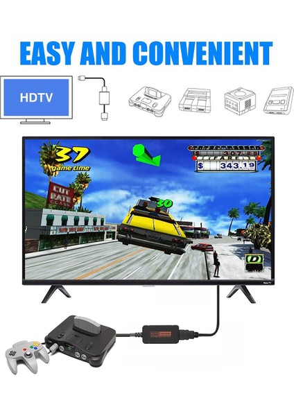 N64 64/snes/ngc/sfc Gamecube Için HDMI Uyumlu Dönüştürücü Adaptör (Yurt Dışından)