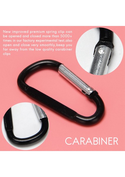 10 Adet 3 Inç/8cm Alüminyum Çantanıza Klipsler, Birinci Sınıf Dayanıklı D-Ring Caribeaner Ev Için Anahtarlık ile Rv Kamp Balıkçılık Yürüyüş Seyahat Sırt Çantası ve Anahtarlık (Yurt Dışından)