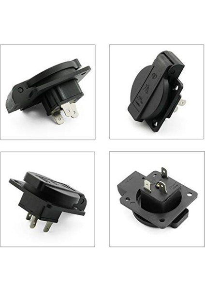 10 Adet 15A 125V Kapaklı Güç Çıkışı Us 3 Pin Adaptör Us Plug (Yurt Dışından)