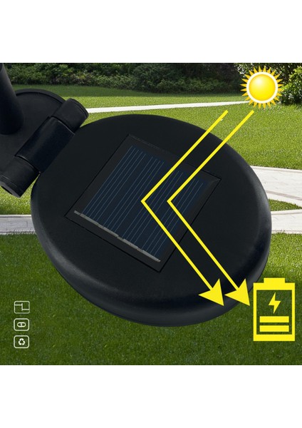 Bahçe Güneş 3 Kafa Ayçiçeği Işık Dış Mekan Çim Lambası LED Peyzaj (Yurt Dışından) modelleri