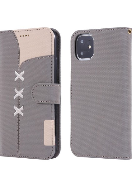 iPhone 11 Pro Flip Cover Case Için Colorblock Flip Wallet Telefon Kılıfı (Yurt Dışından)