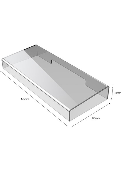 Klavye Toz Kapağı Şeffaf Güçlü Akrilik Klavye Kapağı Temizlemesi Kolay Masaüstü Klavye 375X150X48 mm (Yurt Dışından)