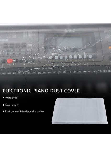 88 Tuşlu Klavyeler Kapak Elektronik Organ Dijital Piyano Tozluk Şeffaf Eziyet Kumlu Su Geçirmez Koruma Çantası (Yurt Dışından)