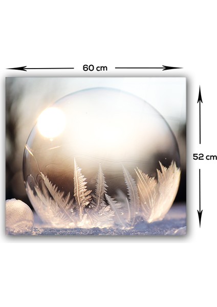 Kış Küresi Desenli | Cam Ocak Arkası Koruyucu | 52cm x 60cm fiyatları