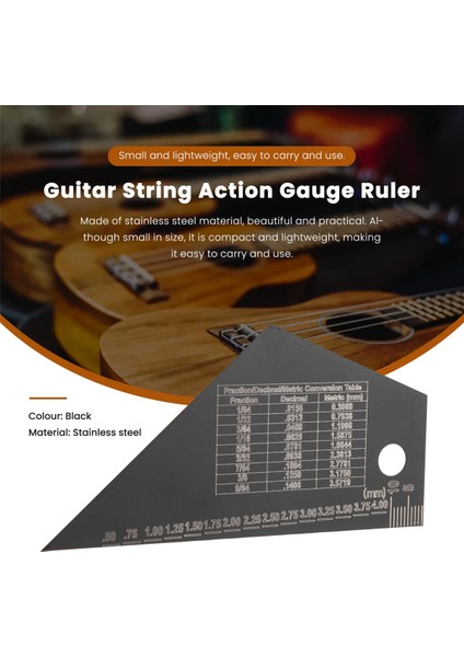 Fret Tesviye Aracı Gitar Bas Boyun Klavye Ölçüm Cetveli Paslanmaz Çelik Fret Rocker Gitar Luthier Aracı (Yurt Dışından)