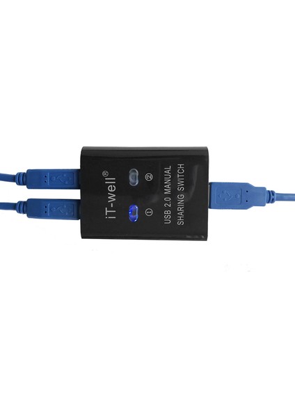 It-Well USB Yazıcı Paylaşım Cihazı, 2'si 1 Arada Yazıcı Paylaşım Cihazı, 2 Bağlantı Noktalı Manuel Kvm Anahtarlama Ayırıcı Hub Dönüştürücü Siyah (Yurt Dışından) indirimleri
