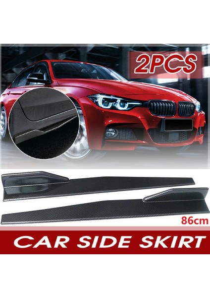 2 Adet 86 cm /33.8 Inç Karbon Fiber Desen Pp Evrensel Arka Yan Etek (Yurt Dışından)