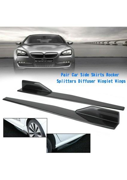 2 Adet 86 cm /33.8 Inç Karbon Fiber Desen Pp Evrensel Arka Yan Etek (Yurt Dışından) indirimleri