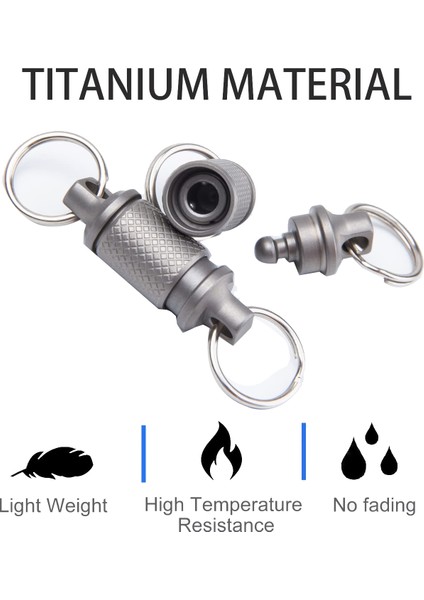 Titanyum Hızlı Açılan Anahtarlık, Çıkarılabilir Anahtarlık Anahtarlık Ayrı Çekin, Çanta/çanta/kemer Için Anahtarlık Aksesuarı (Yurt Dışından)