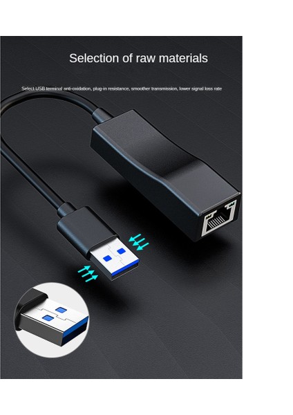 USB - Ethernet Adaptörü, USB 3.0 - Gigabit Ethernet Ağ Adaptörü (Yurt Dışından)
