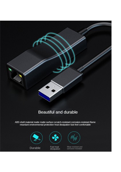 USB - Ethernet Adaptörü, USB 3.0 - Gigabit Ethernet Ağ Adaptörü (Yurt Dışından)
