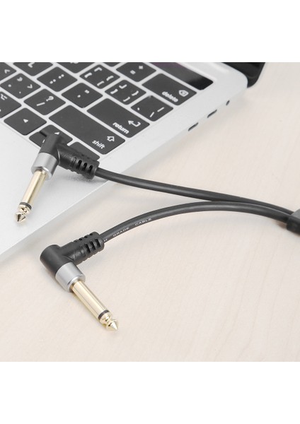 1/8 Inç Soket 1/4 Inç Fiş Y Splitter Adaptör Kablosu 0.24 M 3.5mm Kadın Stereo Çift 6.35MM Erkek Ses Kablosu (Yurt Dışından)