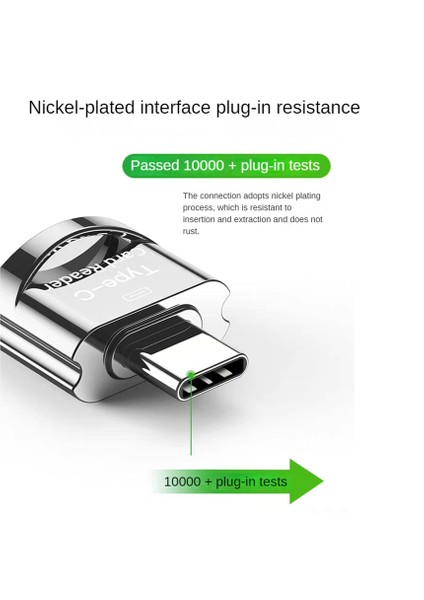 Tf Kart Okuyucu Tf Kart Tip-C Kart Okuyucu Otg Adaptör Hafıza Kartına USB C Yüksek Hızlı Cep Telefonları Laptop Için A (Yurt Dışından)