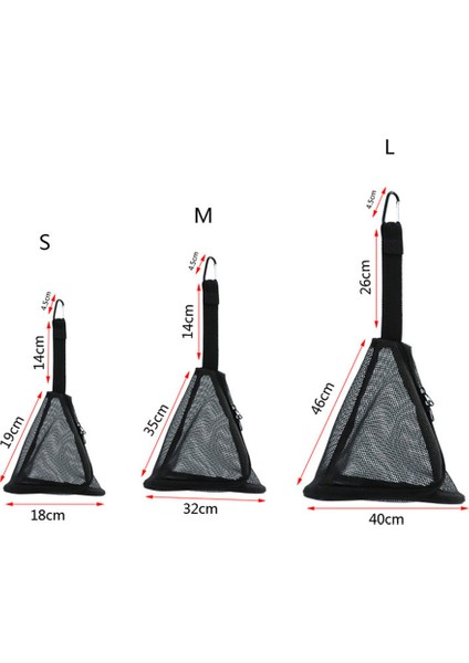 Açık Fermuar Örgü Çanta Asılı Üçgen Depolama Sepeti Kanca ile Katlanabilir Kurutma Net Kamp Piknik Için L (Yurt Dışından)