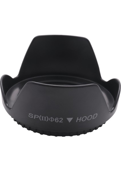 Dc-Sn Hood 62MM Vidalı Bağlantı Çiçek Taç Lens Hood Petal Şekli Canon Nikon Tamron Sigma Sony 62MM Lens Siyah (Yurt Dışından)