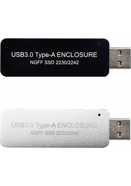 Usb3.0 Tip-A'dan SSD Muhafaza Kutusuna, 2230 Veya 2242 M.2 SSD Için Ngff B-Key Sata Protokolü Için Kablo Olmadan, Gümüş (Yurt Dışından)