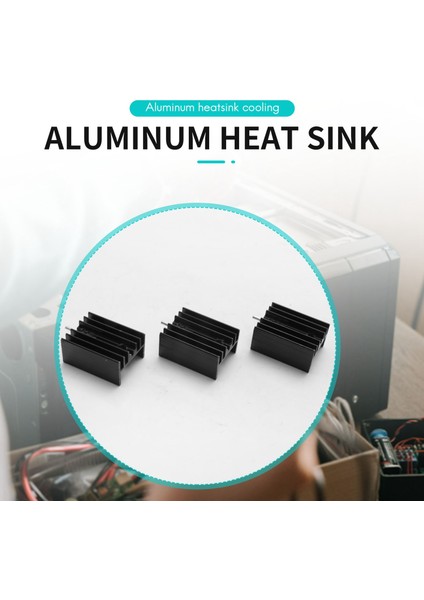 TO-220 Mosfet Transistörler Için 10 Adet 21X15X11MM Siyah Alüminyum Isı Emici (Yurt Dışından)