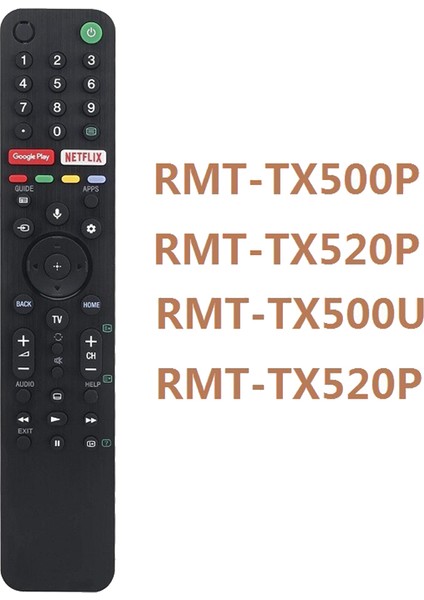 Tv Uzaktan Kumandası Sessiz Netflix Google Play Sony RMF-TX500P RMF-TX520U KD-43X8000H KD-49X8000H Için Kullanın (Yurt Dışından)