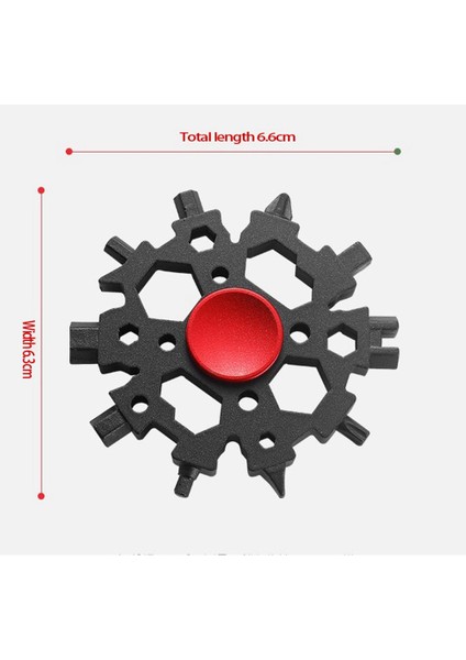 22-In-1 Kar Tanesi Çok Amaçlı Karbon Çelik Kar Tanesi Standart Çok Amaçlı Araç, Kar Tanesi Anahtarı Erkekler Için Hediyeler B (Yurt Dışından)