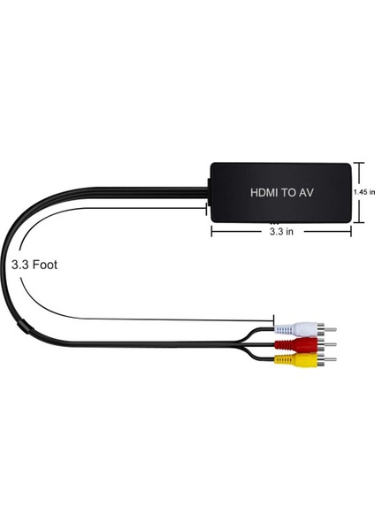 Apple Tv, Dvd, Blu-Ray Oynatıcı Için Av Dönüştürücüye HDMI Uyumlu (Yurt Dışından) fiyatları