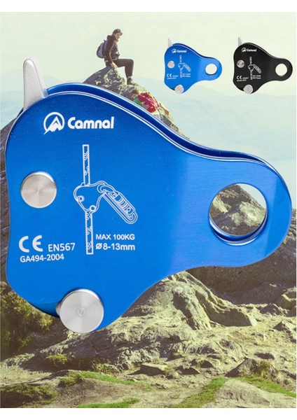 Camnal Güvenlik Tırmanma Koruyucu Ascender 220LB Tırmanma Koruyucu Cihaz Halat Kavrama Açık Tırmanma Arma 8-13MM Halat, Siyah (Yurt Dışından) fiyatları