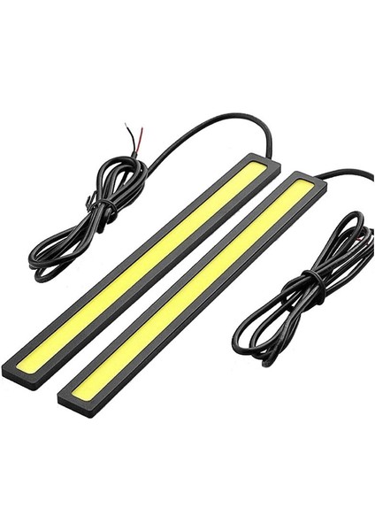 x Su Geçirmez Süper Parlak Araba Drl Sis Sürüş Lambaları Cob LED Işık Beyaz (Yurt Dışından)