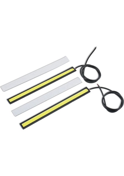 x Su Geçirmez Süper Parlak Araba Drl Sis Sürüş Lambaları Cob LED Işık Beyaz (Yurt Dışından)
