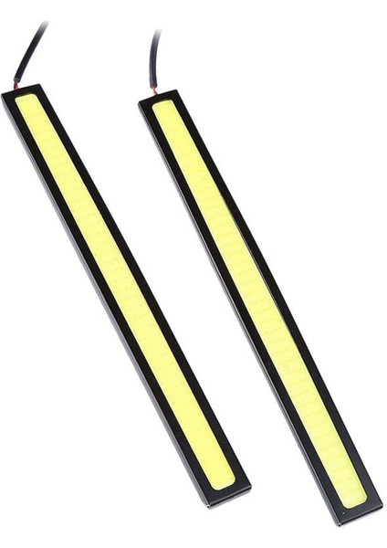 x Su Geçirmez Süper Parlak Araba Drl Sis Sürüş Lambaları Cob LED Işık Beyaz (Yurt Dışından)