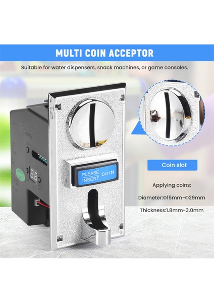 Mekanizma Otomat Makinesi Mech Arcade Oyunu Için Çoklu Para Alıcı Seçici (Yurt Dışından) fırsatları