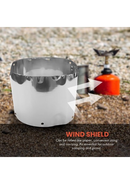 Saf Titanyum Kamp Sobası Rüzgar Kalkanı Kamp Sobası Rüzgar Perdesi Açık Gaz Sobası Rüzgar Geçirmez Cam 15CM (Yurt Dışından) fırsatları