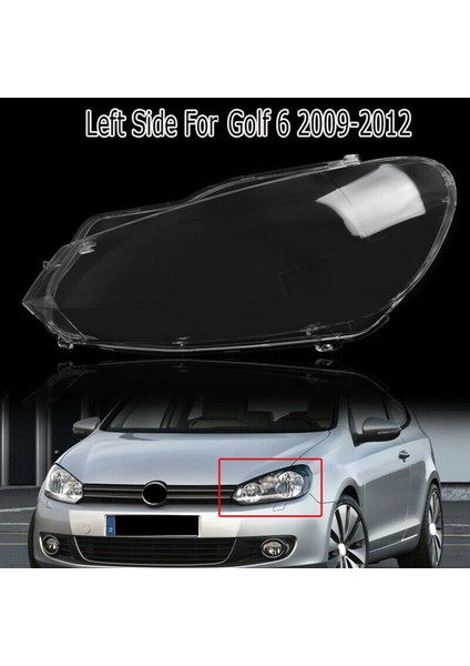 Araba Far Kabuk Far Camı Değiştirme Otomatik Şeffaf Abajur-Vw Golf 6 Mk6 R 2009-2012 (Yurt Dışından)