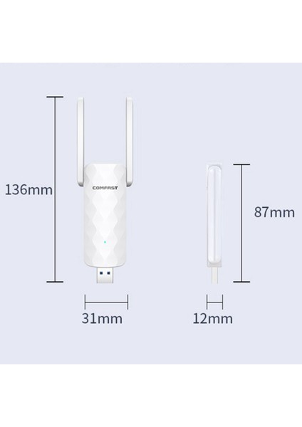 Comfast 300 Mbps Kablosuz Wıfı Tekrarlayıcı Uzun Menzilli Wifi Genişletici Wifi Amplifikatör 802.11N Wifi Uzun Menzilli Güçlendirici Amplifikatör (Yurt Dışından)