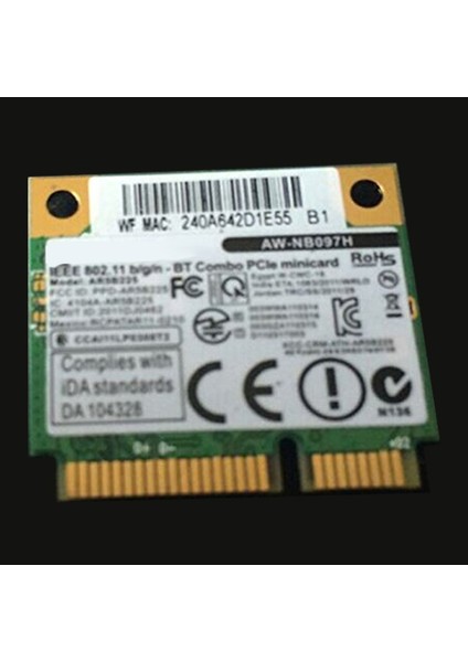 Ssea Yeni Azurewave AW-NB097H AW-NB100H AW-NB126H AR3012 AR5B225 Yarım Mini Pcı-E Wifi Bt4.0 Wlan Kablosuz Kart (Yurt Dışından)