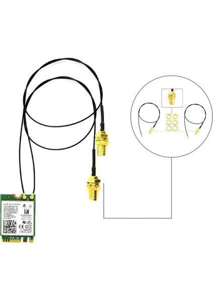Jetson NANO(B01) Yerleşik Intel 2.4g / 5g Hz Çift Bant Wifi Bluetooth 4.2 Ipex Konektörü Için Waveshare AC8265 Kablosuz Nıc Modülü (Yurt Dışından)