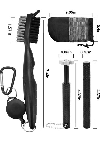 Golf Kulübü Temizleme Seti, Geri Çekilebilir Golf Fırçası ve U ve V Oluklar Için 2 Adet Golf Kulübü Oluk Bileyici, Golf Kulübü Temizleme Seti (Yurt Dışından) fiyatları