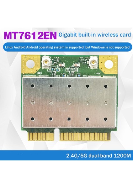 MT7612EN 2.4g 5g Dual Band Gigabit Kablosuz Ağ Kartı Mını Pcıe Wıfı Modülü Ağ Kartı Linux Android Için (Yurt Dışından)