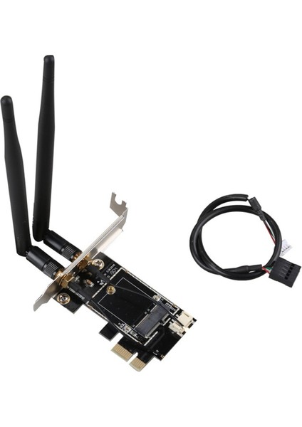 Pcı-E X1 - M.2 Ngff E-Key Wifi Kablosuz Ağ Adaptörü Dönüştürücü Kart, Masaüstü Bilgisayar Için Bluetooth'lu (Yurt Dışından)