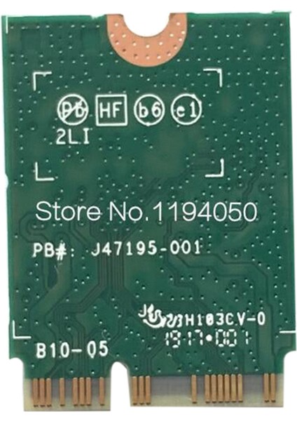 Intel 9461NGW Wifi Kartı Ac 9461 2.4g/5g Çift Bant 802.11AC M2 Anahtar E Cnvı Bluetooth 5.0 Kablosuz Adaptör (Yurt Dışından)