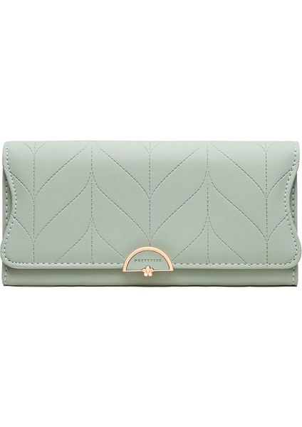 Kadın Uzun Cüzdan Moda Toka Pu Küçük Taze El Çantası Cüzdan (Yurt Dışından)