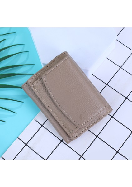 Cüzdan Kadın Kısa Cüzdan Öğrenci Litchi Desen Küçük Cüzdan Debriyaj Cüzdan Kart Sahibinin Bozuk Para Cüzdanı (Yurt Dışından)