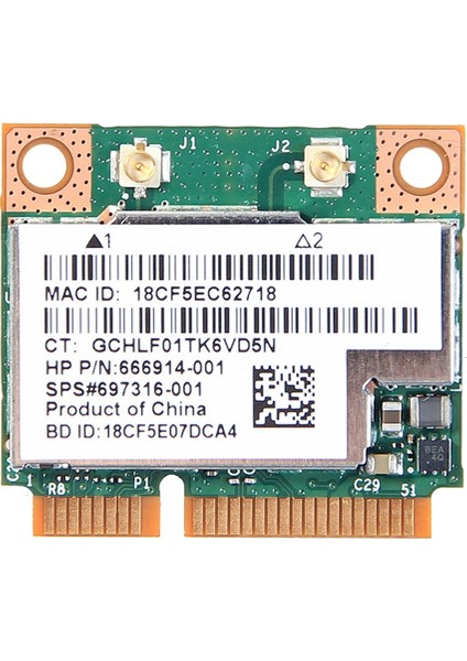 BCM943228HMB Wifi Kartı Ağ Kartı Çift Bant 300 Mbps Bluetooth4.0 802.11A/B/G/N Mini Pcı-E Dizüstü Bilgisayar Wlan Adaptörü (Yurt Dışından)