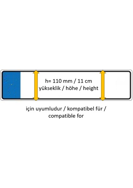 Çerçevesiz Plaka Tutucu Plakalık