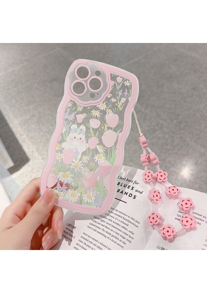 iPhone 13 Pro Max Telefon Tpu Kılıfı Bilek Zinciri ile Temiz Telefon Kapağı (Yurt Dışından)