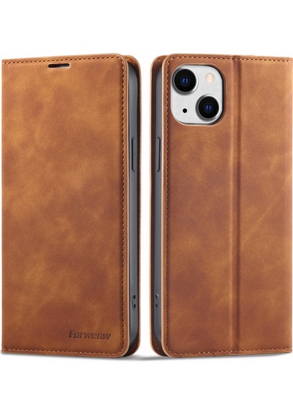 iPhone 15 Plus Şok Geçirmez Cüzdan Telefon Kılıfı Cilt Touch Deri Cüzdan Telefon Kapağı (Yurt Dışından)