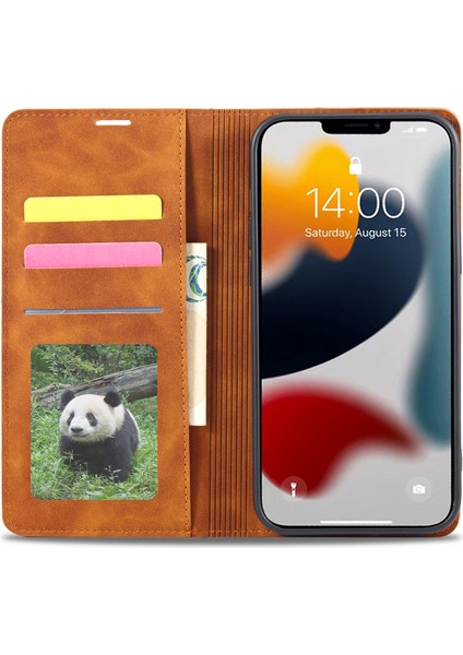 iPhone 15 Plus Şok Geçirmez Cüzdan Telefon Kılıfı Cilt Touch Deri Cüzdan Telefon Kapağı (Yurt Dışından)