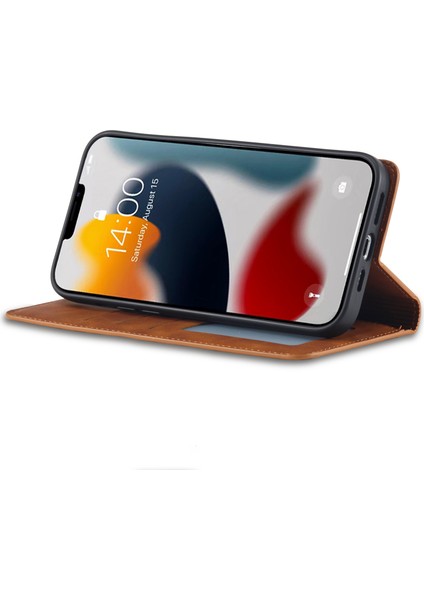 iPhone 15 Plus Şok Geçirmez Cüzdan Telefon Kılıfı Cilt Touch Deri Cüzdan Telefon Kapağı (Yurt Dışından)