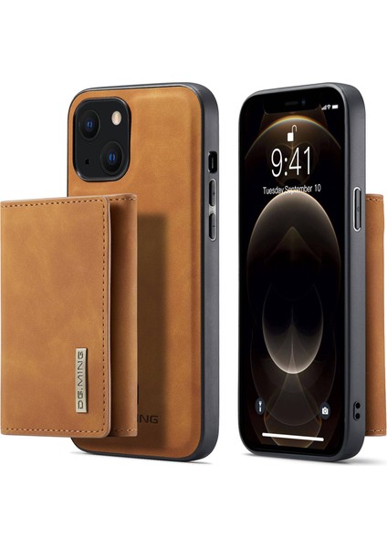 iPhone 15 Plus Pc+Tpu+Pu Kickstand Telefon Kabuğu Manyetik Cüzdan Telefon Kasası (Yurt Dışından)
