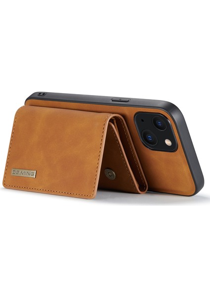 iPhone 15 Plus Pc+Tpu+Pu Kickstand Telefon Kabuğu Manyetik Cüzdan Telefon Kasası (Yurt Dışından) fırsatları