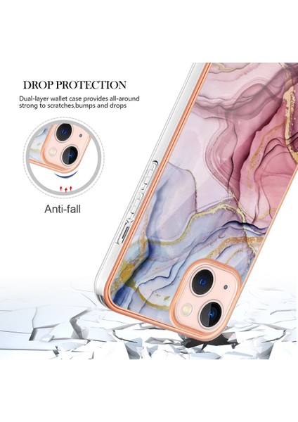 iPhone 15 Plus Tpu Kılıfı, Elektraplatma Çerçevesi Imd Mermer Desen Telefon Kapağı (Yurt Dışından) modelleri